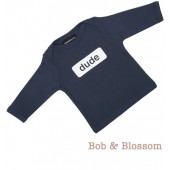 Bob & Blossom Longsleeve "dude" dunkelblau